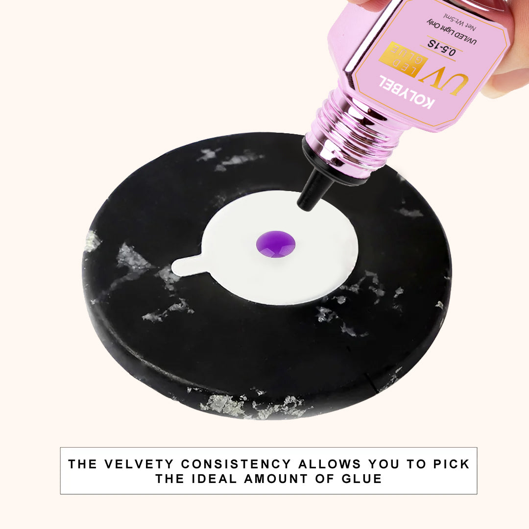 KOLYBEL LASH 【UV/LED LIGHT ONLY】0.5-1 Second UV/LED Lash Adhesive Eyelash Extension Glue (5ml) BLACK PURPLR CLEAR uv GLUE
