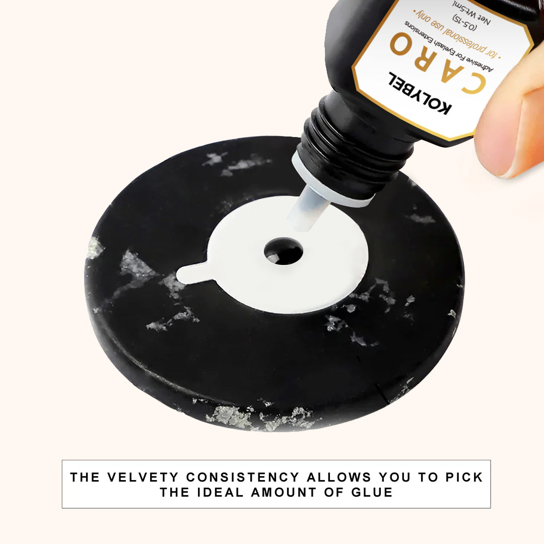 KOLYBEL CARO 5ml advanced eyelash extension glue 0.5-1s fast dry extremely strong glossy black lash adhesive for salon lash technicians classic volume lashes