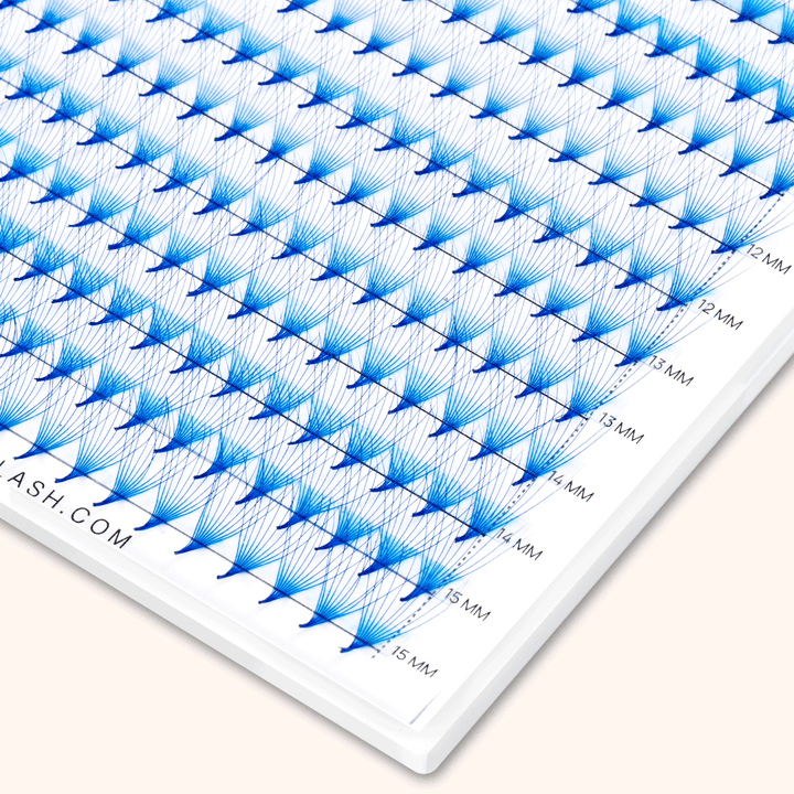 10D Blue Premade Volume Fans Pointy Base16 Rows(320 Fans)
