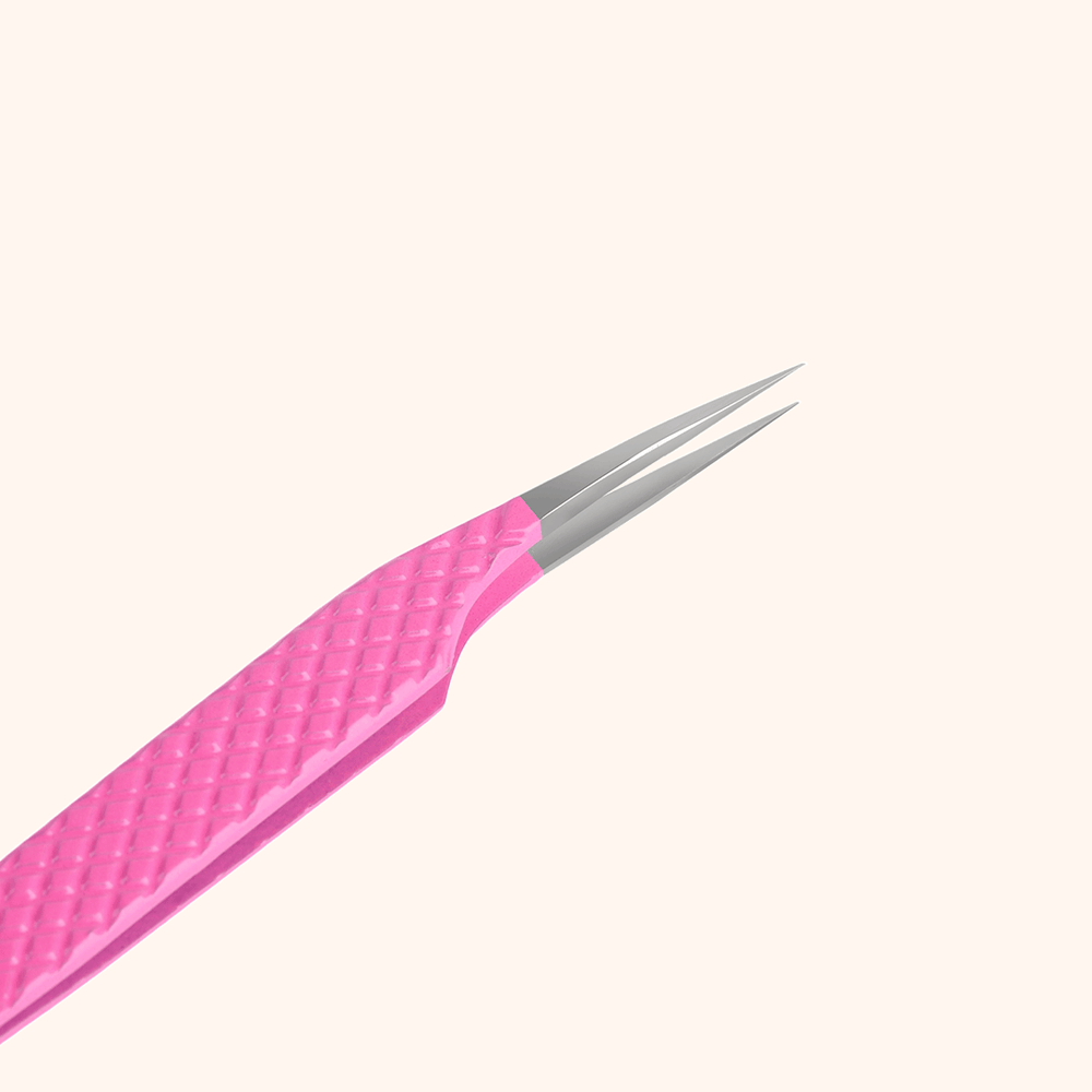KP-13 Heart-shaped Pink Tweezers For Eyelash Extension