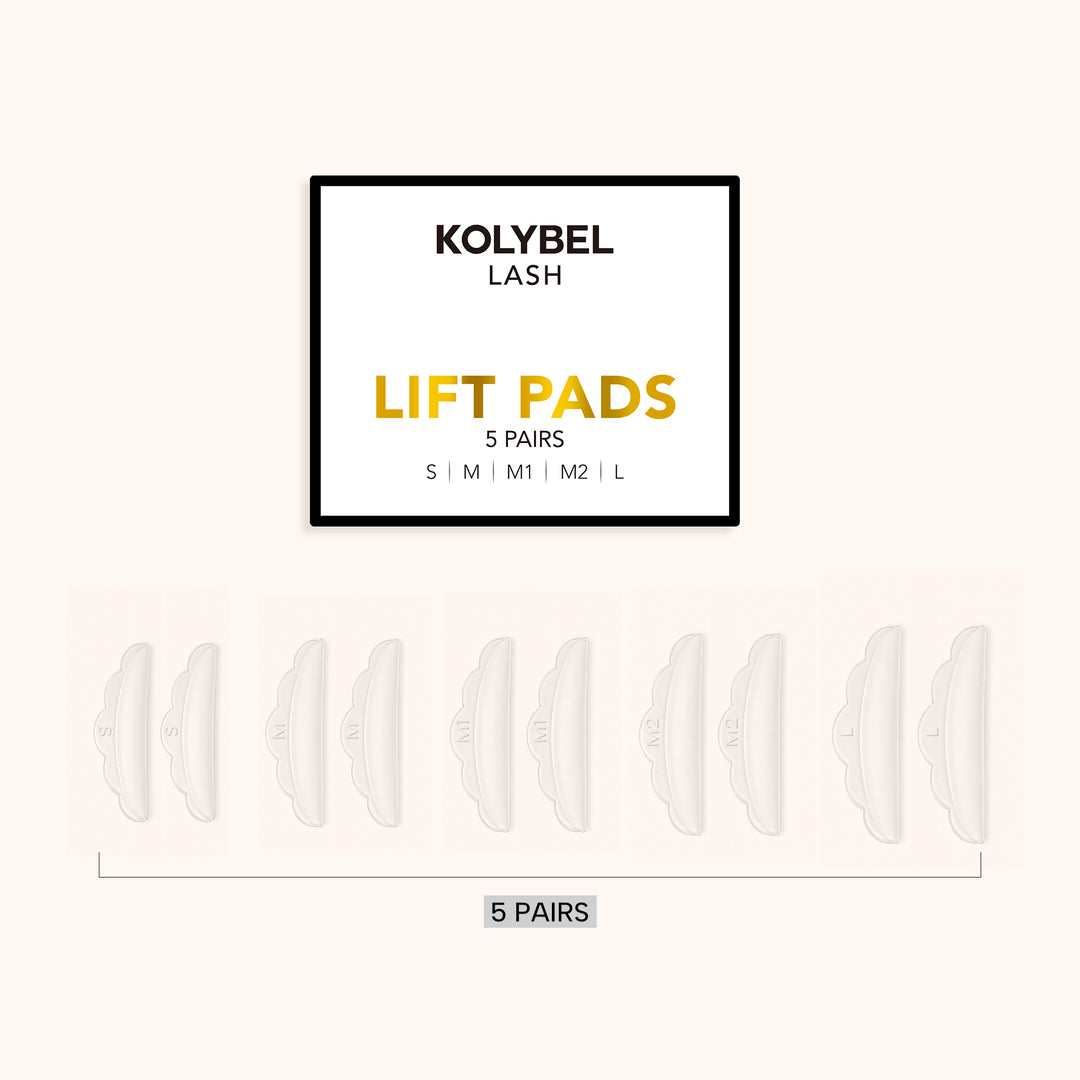 KOLYBEL Korean Lash Lift Kit - Professional 5-Step Perm Set with Glue, Perm Lotion, Lifting Pads & Y-Combs