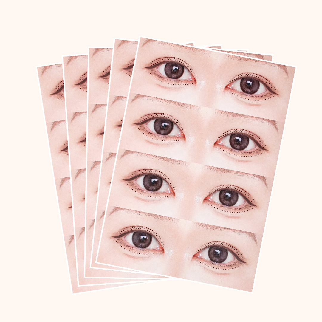 KOLYBEL Eyelash Extension Practice Stickers - 20 Pairs Realistic Training Eyes for Lash Artists