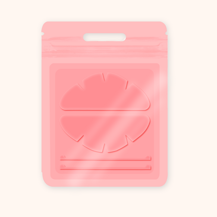 Reusable dual-use silicone lash shields with fixing strips. UV protection for lash curing + lash isolation for perm services, soft ergonomic fit for professional salon use.