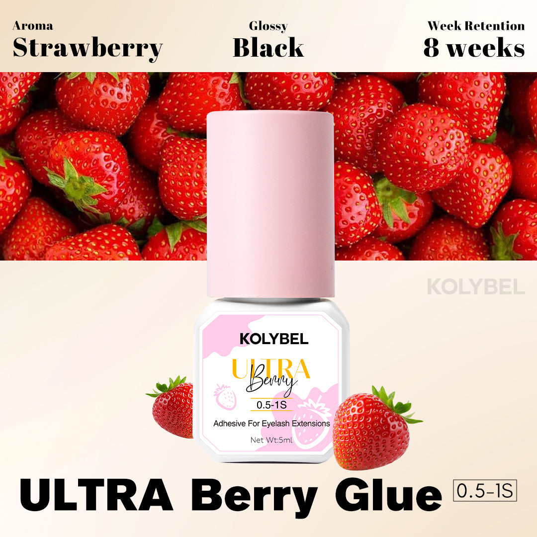 0.5-1 Second Ultra Berry Adhesive Eyelash Extension Glue (5ml)-This ultra-strong, fast-curing eyelash extension adhesive is designed for advanced professional lash technicians who need secure, long-lasting retention. With a 0.5–1 second curing time, wide humidity range, and virtually scent-free formula, it supports efficient application while helping keep clients comfortable during their appointment.