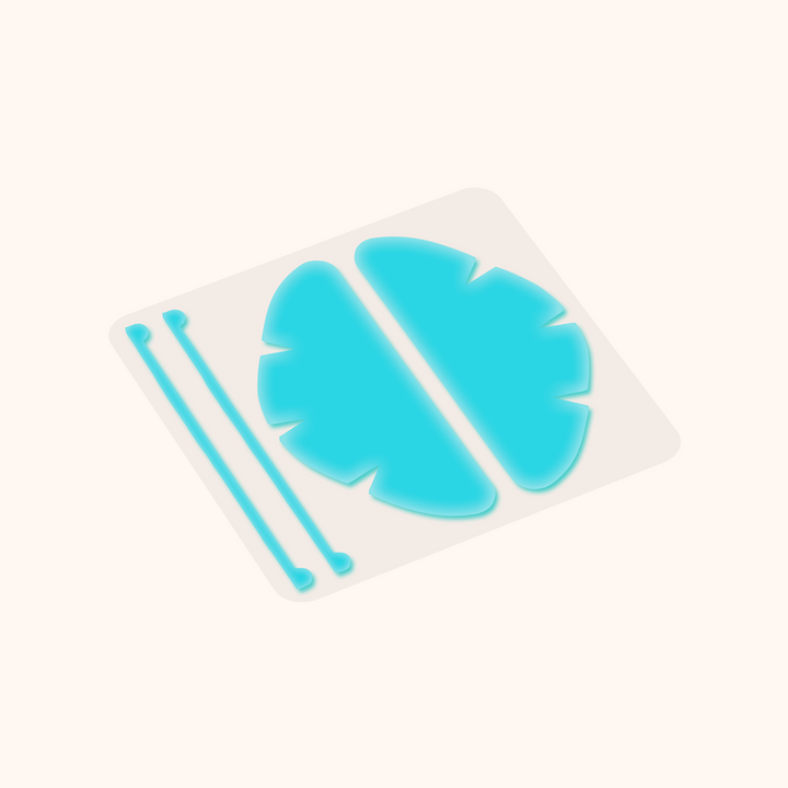 Reusable dual-use silicone lash shields with fixing strips. UV protection for lash curing + lash isolation for perm services, soft ergonomic fit for professional salon use.