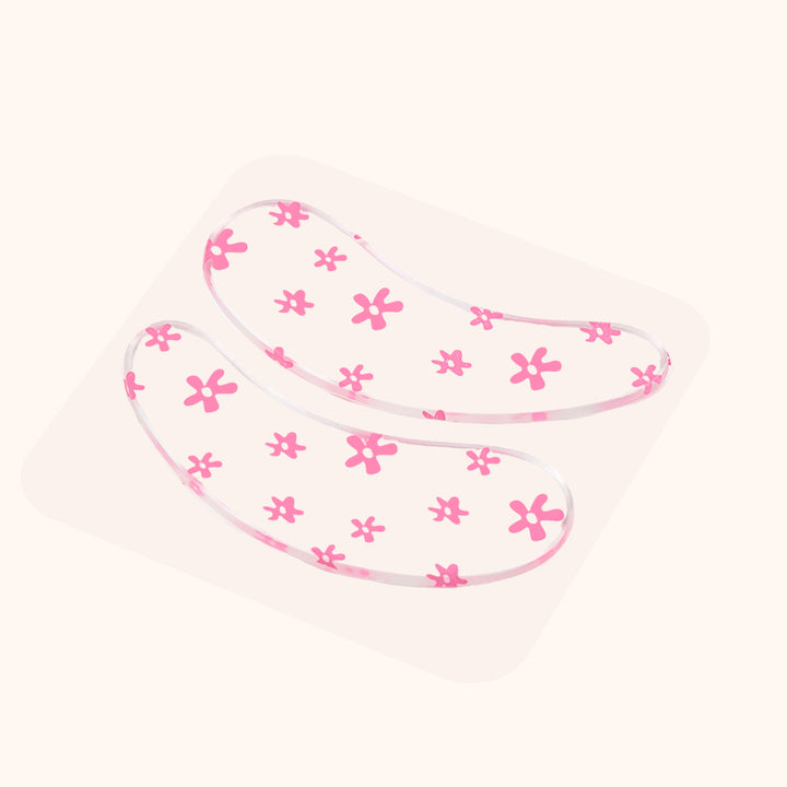 KOLYBEL-Reusable clear silicone eye pads for professional lash lift & eyelash extensions. 2 print options, washable and cost-effective for lash salons.