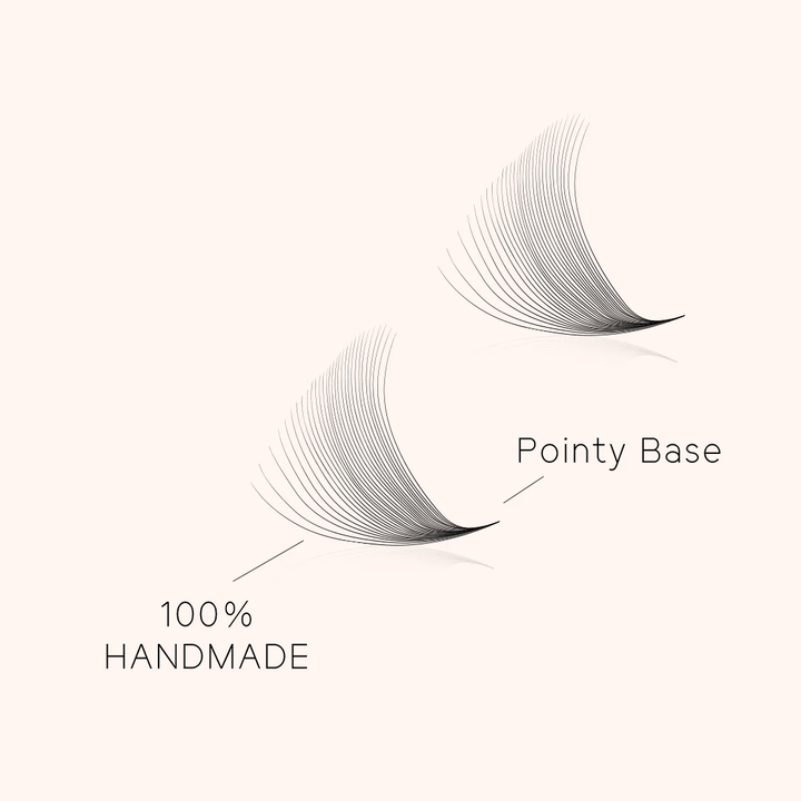 30D Handmade Pointy Base Premade Volume Loose Fans(500Fans)