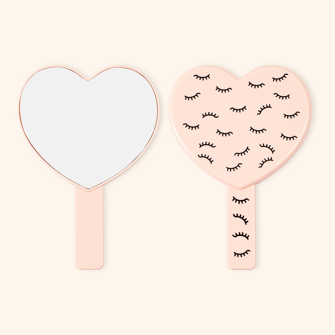 Heart-shaped Mirror For Eyelashes Extensions - Kolybel