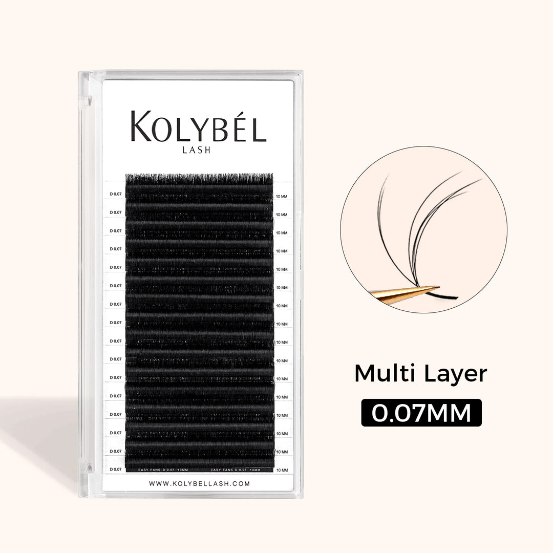 KOLYBEL LASH 0.07MM 3D Easy Fan Mega Volume Eyelash Extensions