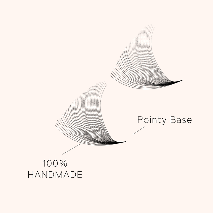 40D Handmade Pointy Base Premade Volume Loose Fans(500Fans)
