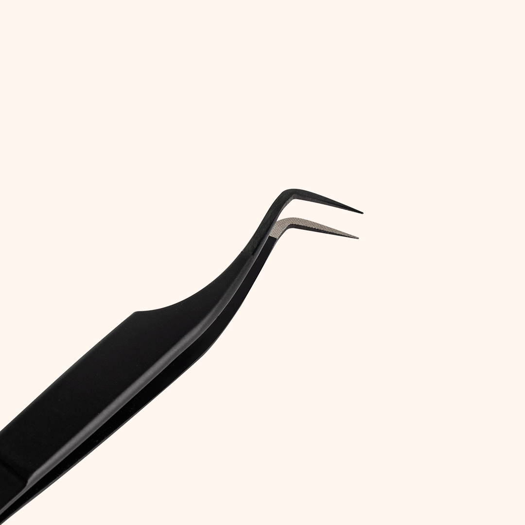 Colored Curved Volume Fiber Tweezers For Eyelash Extension - Kolybel