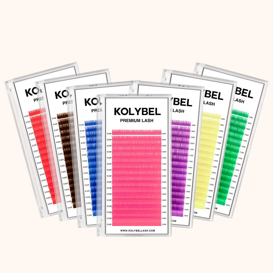 0.07MM Premium Lashes Colored Volume Eyelash Extensions