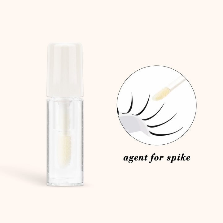 Mini lash spike styler sealant for defining spiky lashes & extending lash look. 5 x 1.5ml travel tubes, soft brush, water-resistant——KOLYBEL