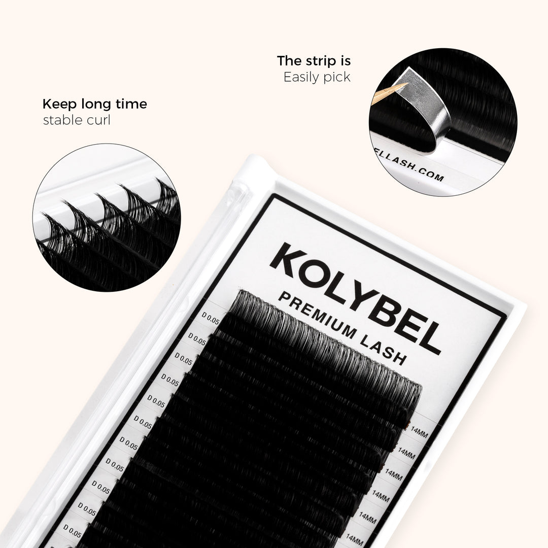 KOLYBEL Premium Lash Extensions 0.05mm(16Rows)