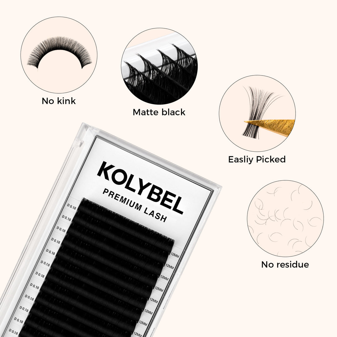 KOLYBEL LASH Premium Lash Extensions 0.18mm(16Rows)