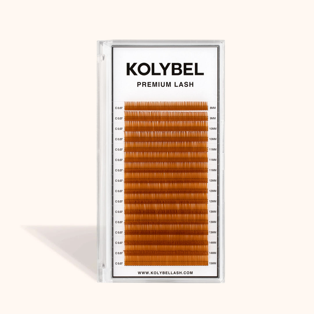 KOLYBEL LASH Brown Premium Lashes Colored Volume Eyelash Extensions